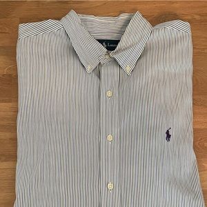 Men's | Ralph Lauren l Long Sleeve Button Down Dress Shirt | Stripes | 17 Neck